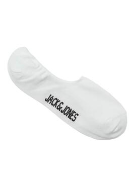 Pack calcetines pinkies Jack and Jones blanco para hombre