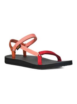 Sandalias Teva Universal slim rojo y rosa para mujer