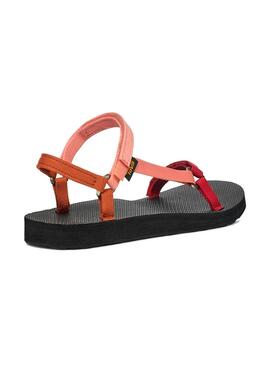 Sandalias Teva Universal slim rojo y rosa para mujer