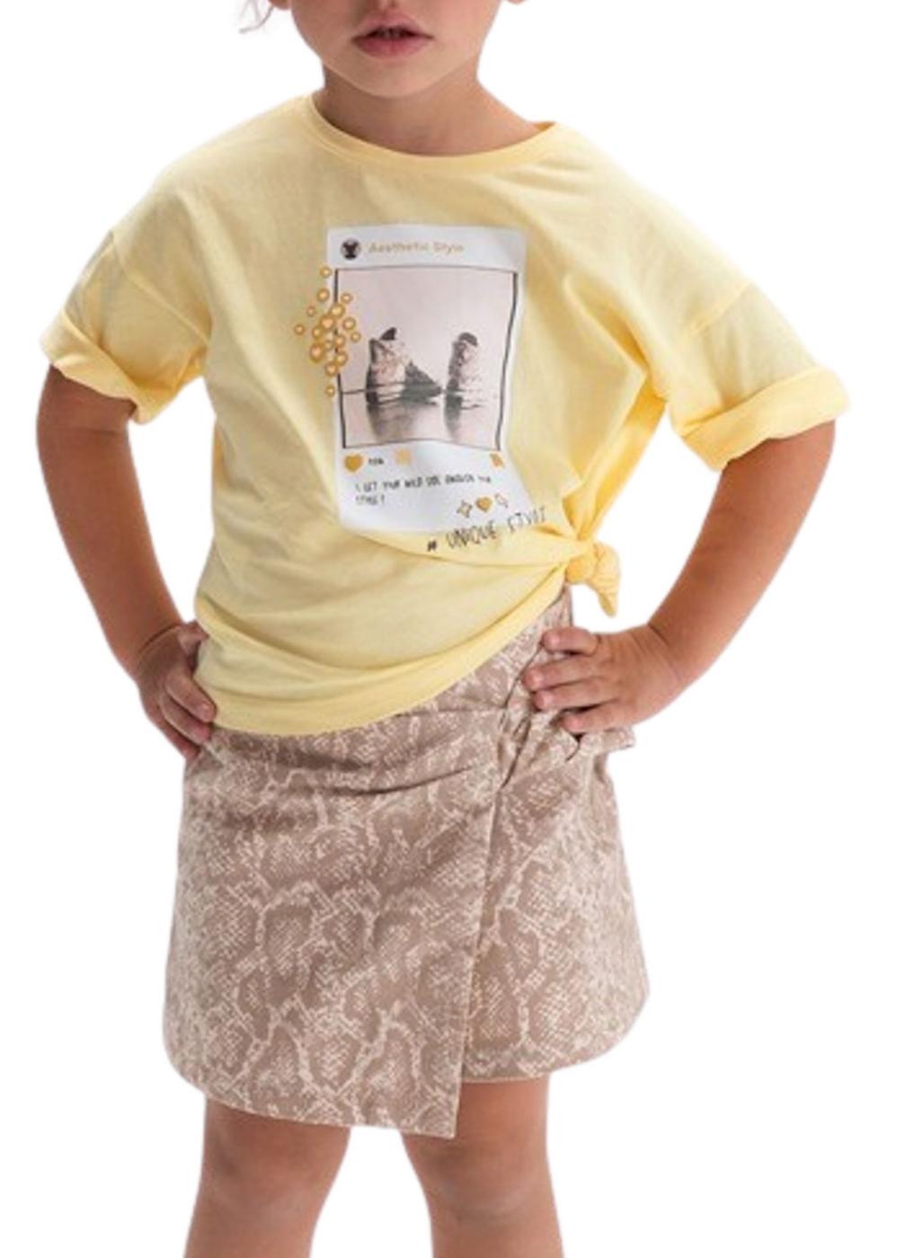 Camiseta Mayoral IG amarillo para niña