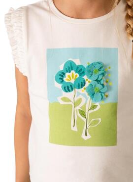 Camiseta Mayoral tirantes blanco para niña