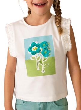 Camiseta Mayoral tirantes blanco para niña