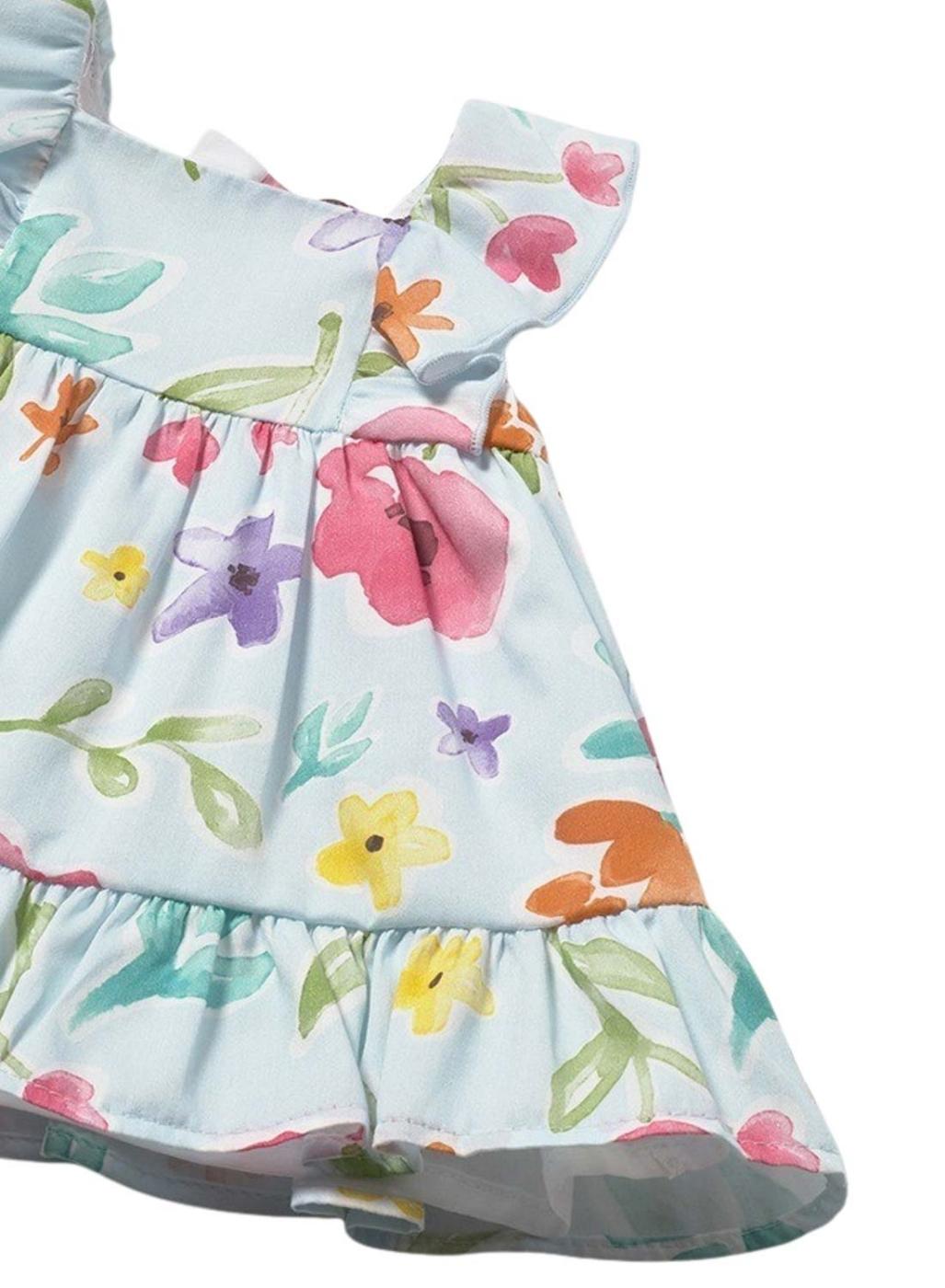 Vestido cubrepañal Mayoral estampado floral para recién nacida