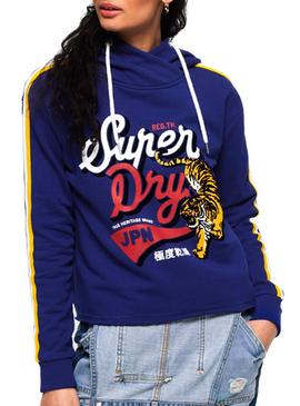 Sudadera Superdry Tiger College Azul Mujer