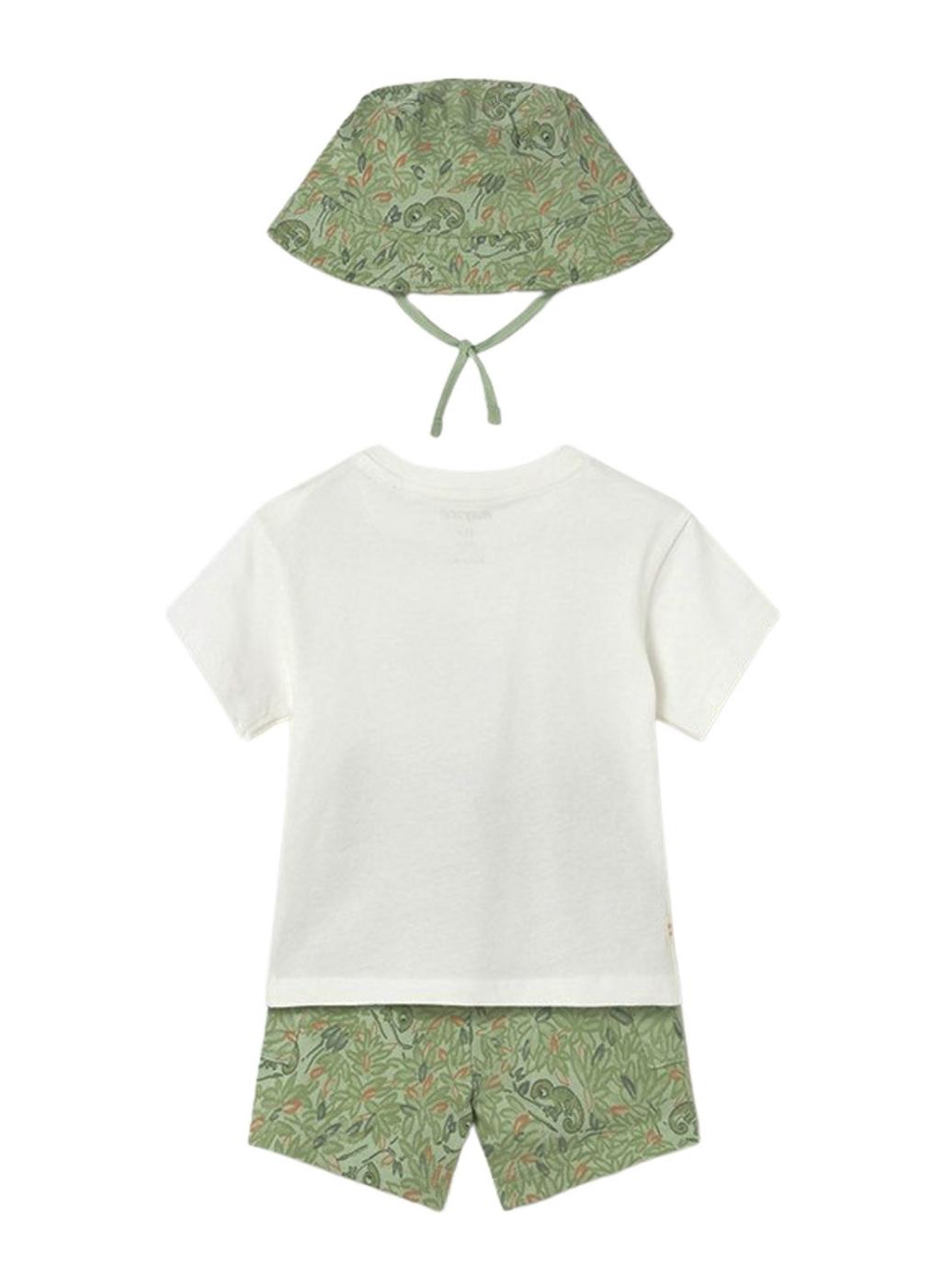 Conjunto tres piezas Mayoral Camaleón verde para niño