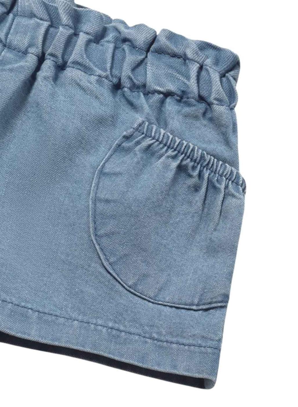 Shorts Mayoral denim bolsillos azul para recién nacida
