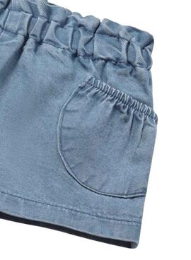 Shorts Mayoral denim bolsillos azul para recién nacida