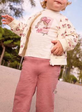 Chándal Mayoral cerezas rosa para niña