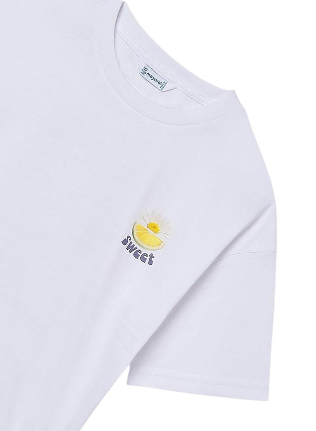 Camiseta Mayoral Cóctel blanco para niña