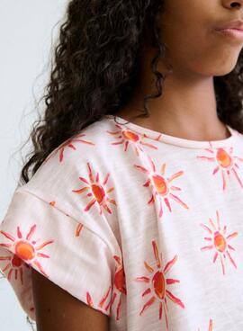 Camiseta Mayoral Sol rosa para niña