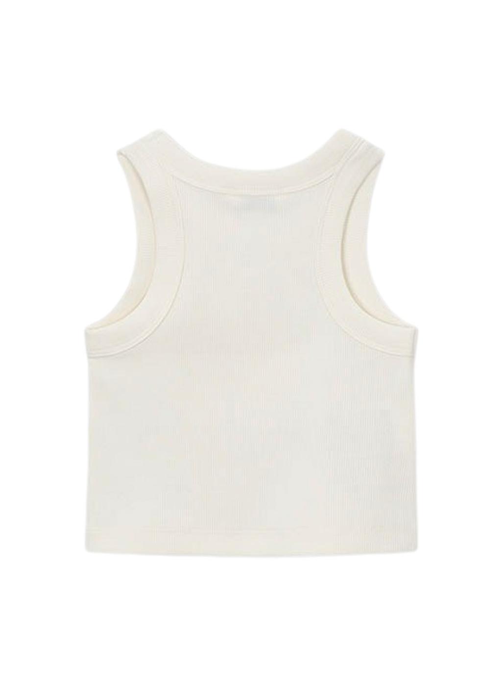 Camiseta Mayoral con tachuelas blanco roto para niña