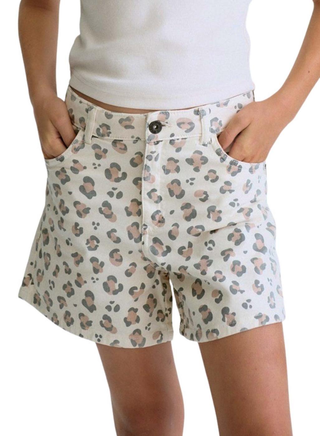Bermudas Mayoral animal print beige para niña