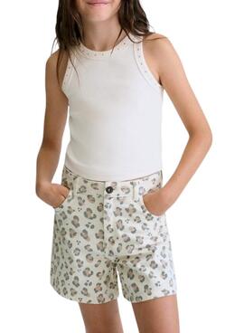 Bermudas Mayoral animal print beige para niña