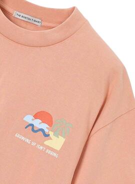 Camiseta Mayoral Búho Barcelona sol y playa coral para niño