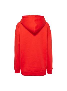 Sudadera Tommy Jeans Modern Logo Rojo Mujer