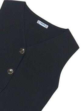 Chaleco Mayoral punto azul marino para niña