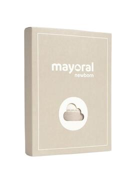 Pelele Mayoral punto bicolor crudo y beige para bebé