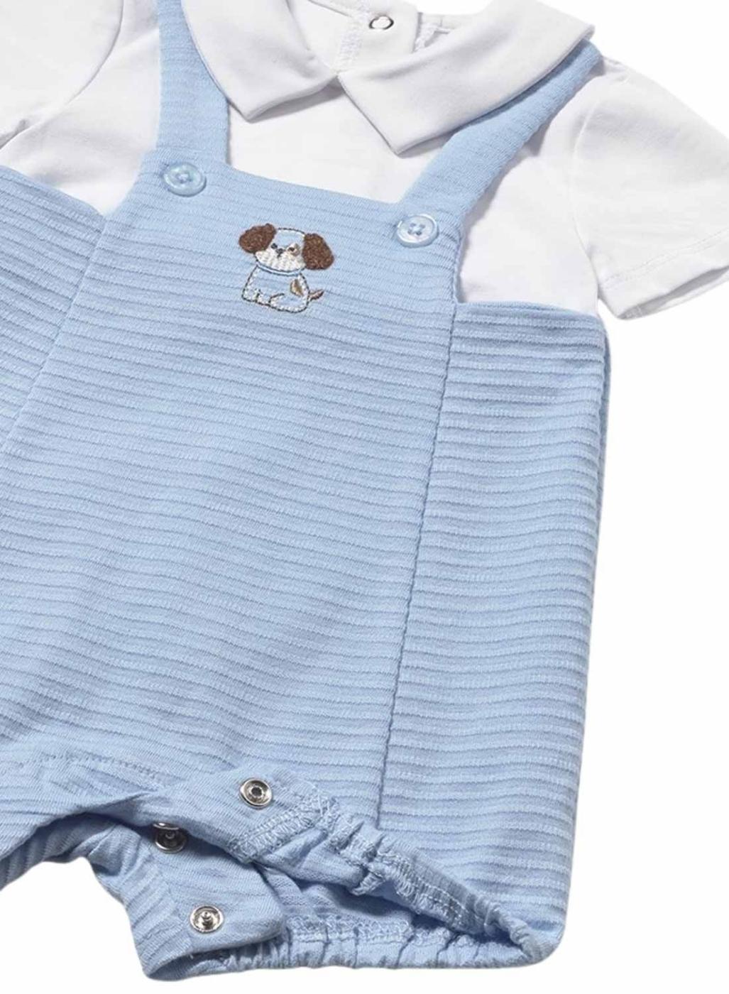 Pelele Mayoral perro azul cielo para bebé niño