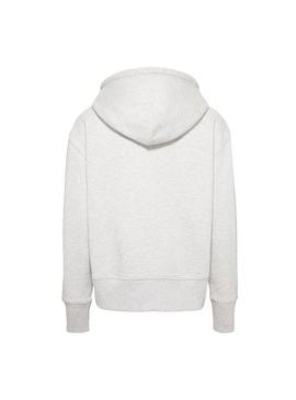 Sudadera Tommy Jeans Love Earth Gris Mujer