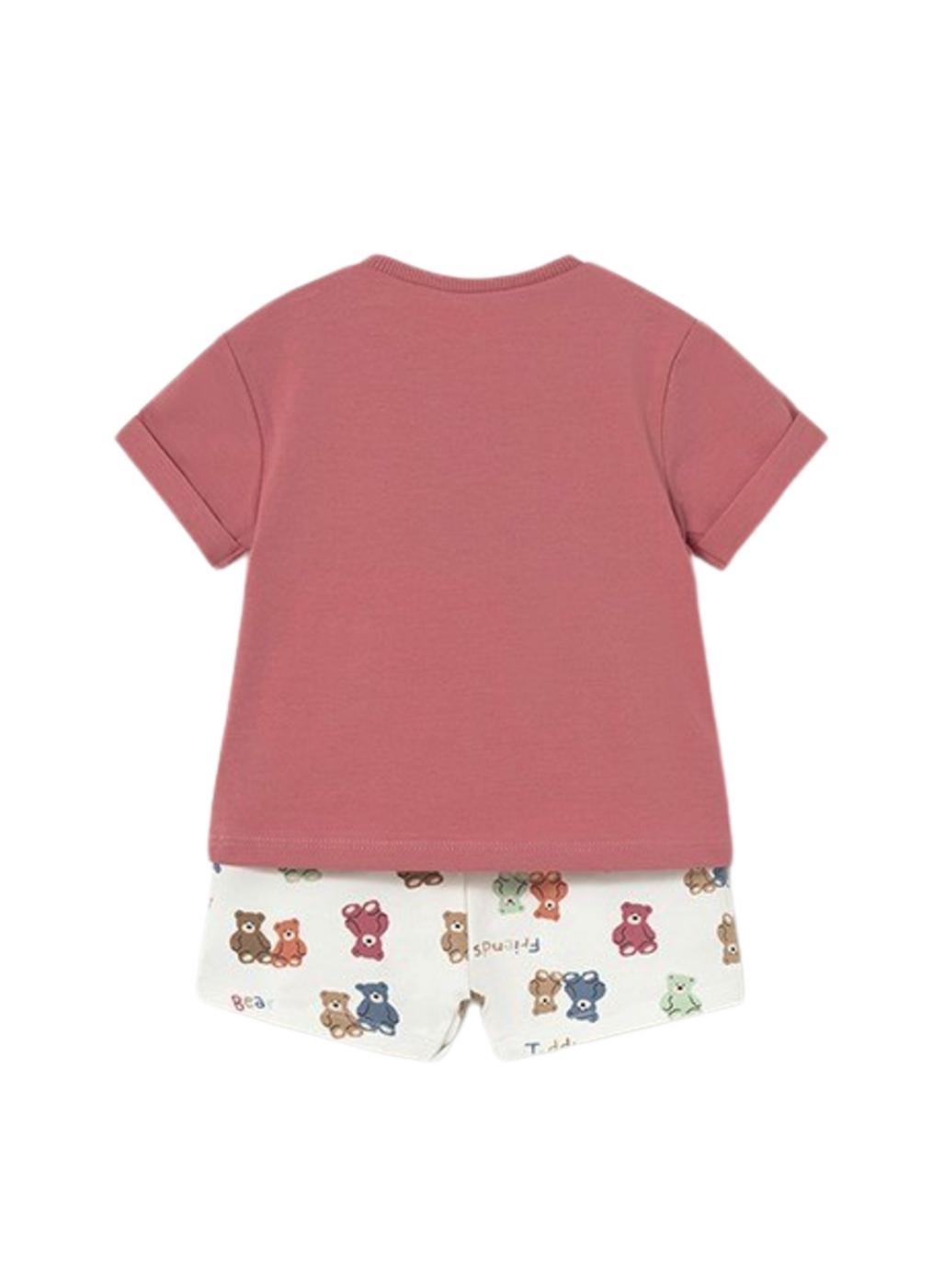 Conjunto Mayoral oso Teddy rosa para bebé