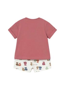 Conjunto Mayoral oso Teddy rosa para bebé