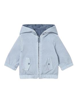 Chaqueta Mayoral reversible azul con capucha para bebé