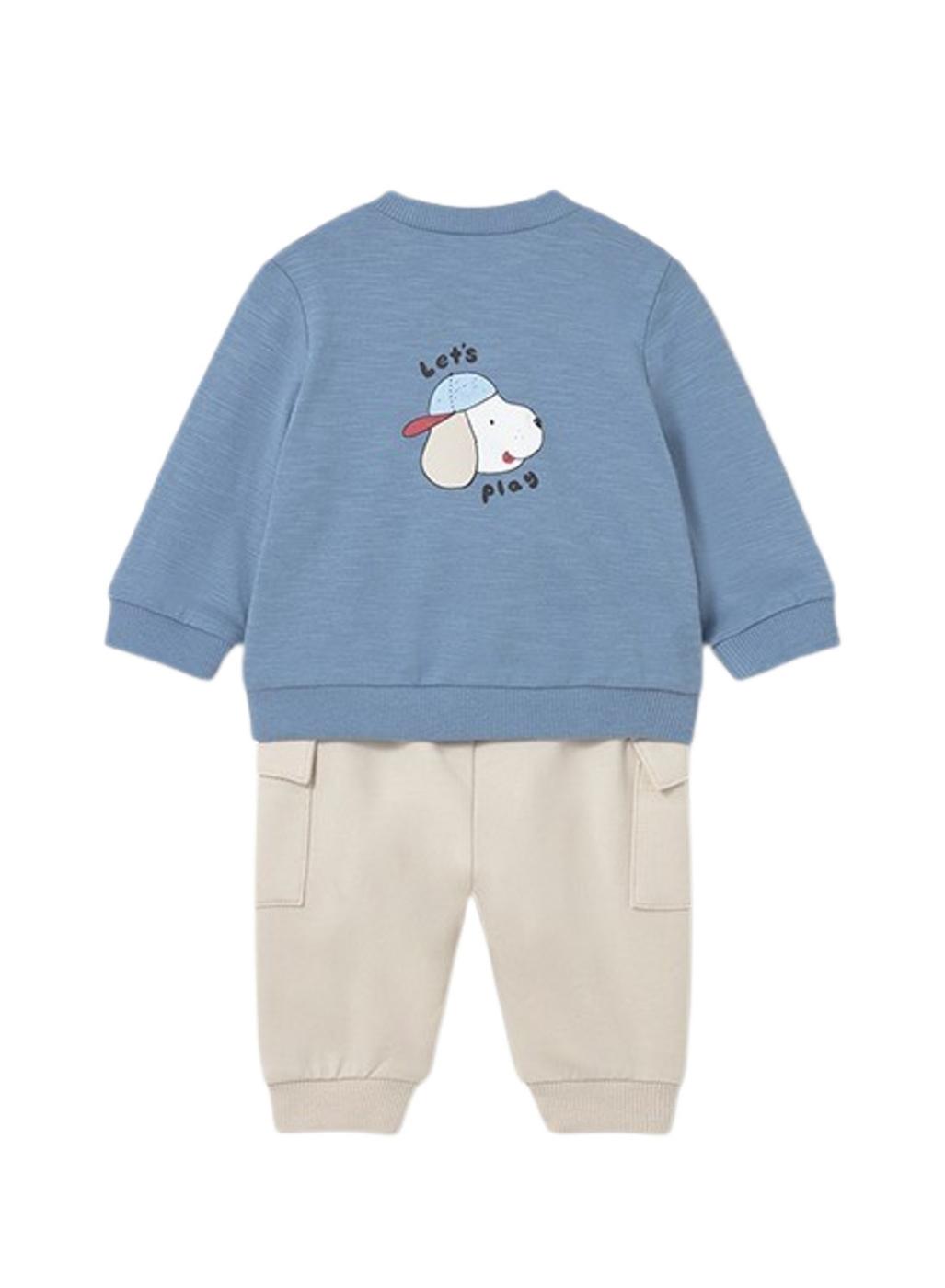 Conjunto Mayoral dos looks sport azul y rojo para bebé