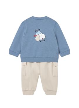 Conjunto Mayoral dos looks sport azul y rojo para bebé