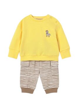 Conjunto Mayoral dos looks sport safari beige y amarillo para bebé