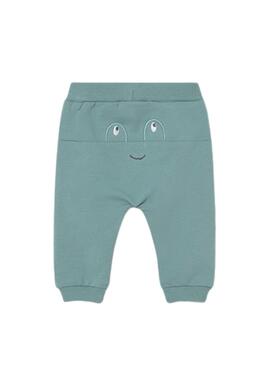 Conjunto Mayoral tres piezas animales verde agua para bebé