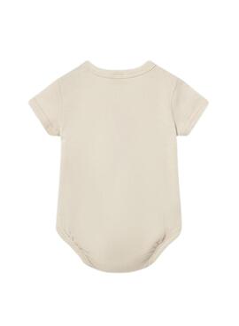 Conjunto Mayoral dos bodis beige y rosa para bebé