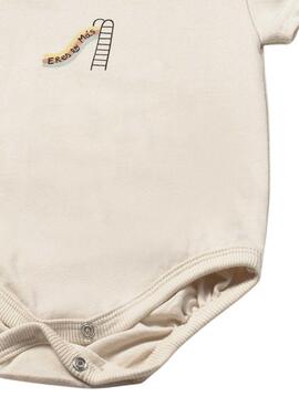 Conjunto Mayoral dos bodis beige y rosa para bebé