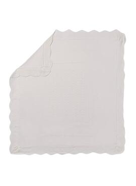 Manta Mayoral de punto crudo para bebé