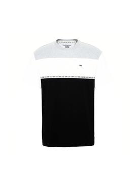 Camiseta Tommy Jeans Colorblocked Negro Hombre