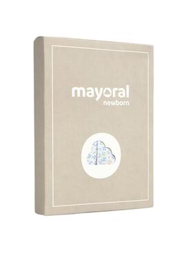 Conjunto Mayoral blusa estampada y cubrepañal azul para bebé