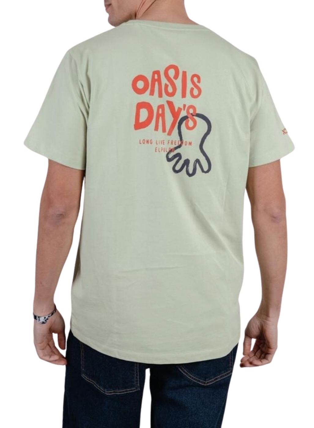 Camiseta El Pulpo Oasis days verde para hombre