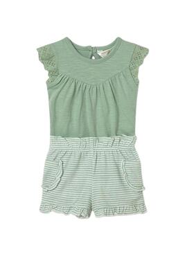 Conjunto Mayoral bodies y cubrepañal verde agua para bebé