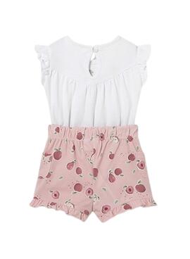 Conjunto Mayoral bodies y cubrepañal rosa para bebé