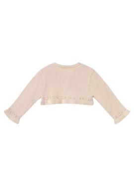 Chaqueta Mayoral beige de punto para bebé