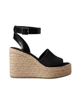 Sandalias Calvin Klein Jeans Wedge Espad negro para mujer