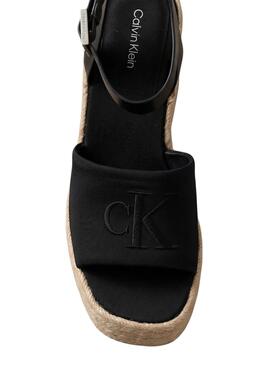 Sandalias Calvin Klein Jeans Wedge Espad negro para mujer