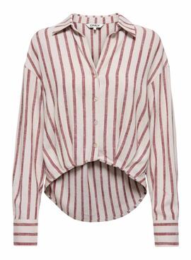 Camisa Only Siesta rayas rosa para mujer