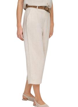 Pantalón coulotte Only Siesta beige para mujer
