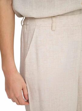 Pantalón coulotte Only Siesta beige para mujer
