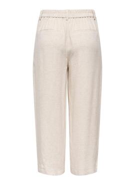 Pantalón coulotte Only Siesta beige para mujer

