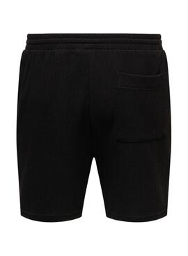Bermudas Only Strey negro para hombre