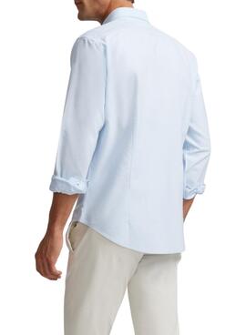 Camisa Silbon oxford azul para hombre