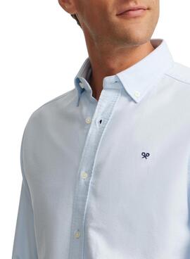 Camisa Silbon oxford azul para hombre
