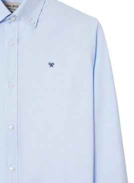 Camisa Silbon oxford azul para hombre
