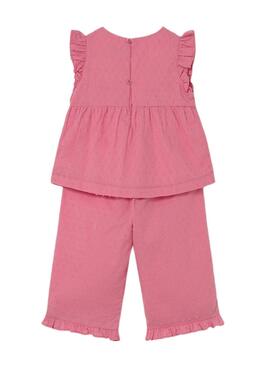 Conjunto Mayoral blusa rosa y pantalón a juego para niña